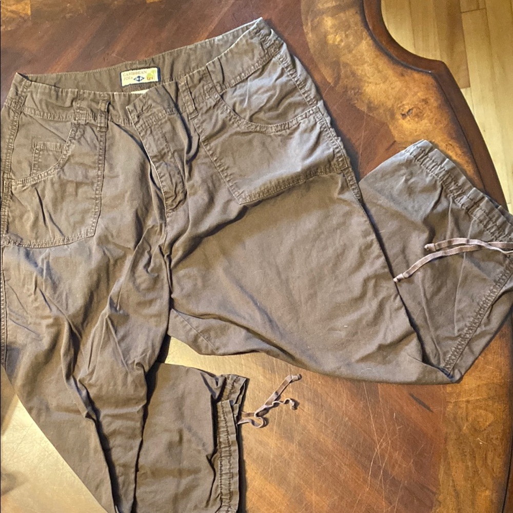Caribbean Joe Brown Drawstring Capris